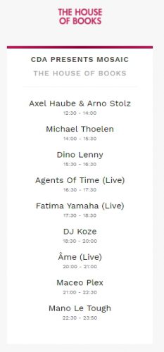 Tomorrowland Set Times Weekend 2 2017 Sunday CDA Presents Mosaic | The House of Books