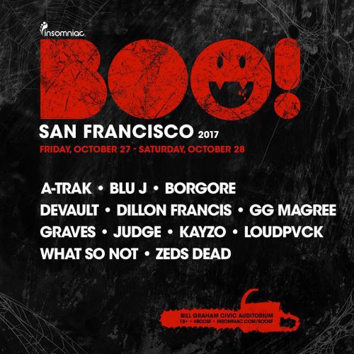 BOO! San Francisco 2017 Lineup