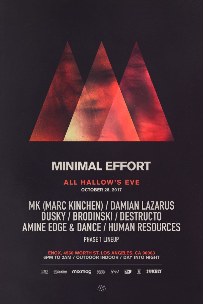 Minimal Effort: All Hallows' Eve 2017 Phase 1 Lineup Flyer