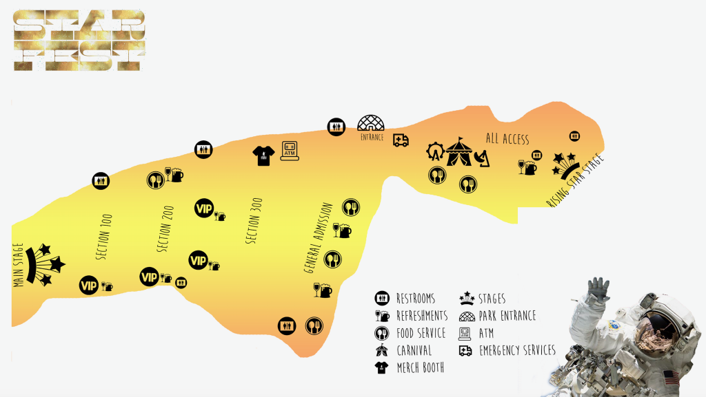 Starfest Music Festival 2017 Map