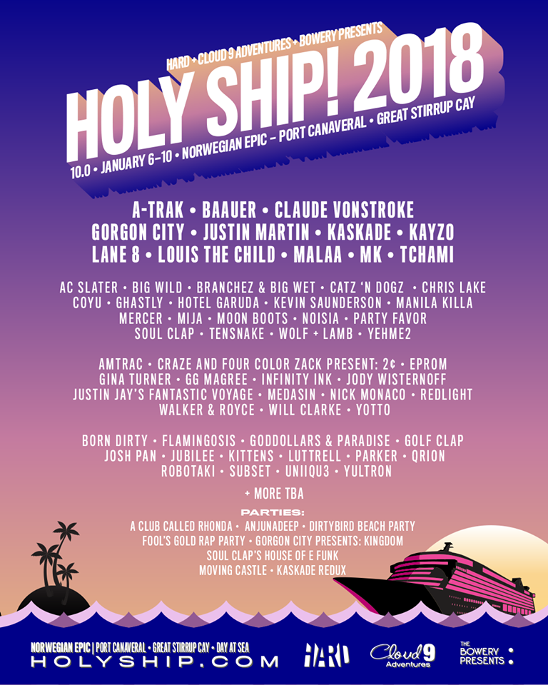 Holy Ship! 2018 10.0 Lineup