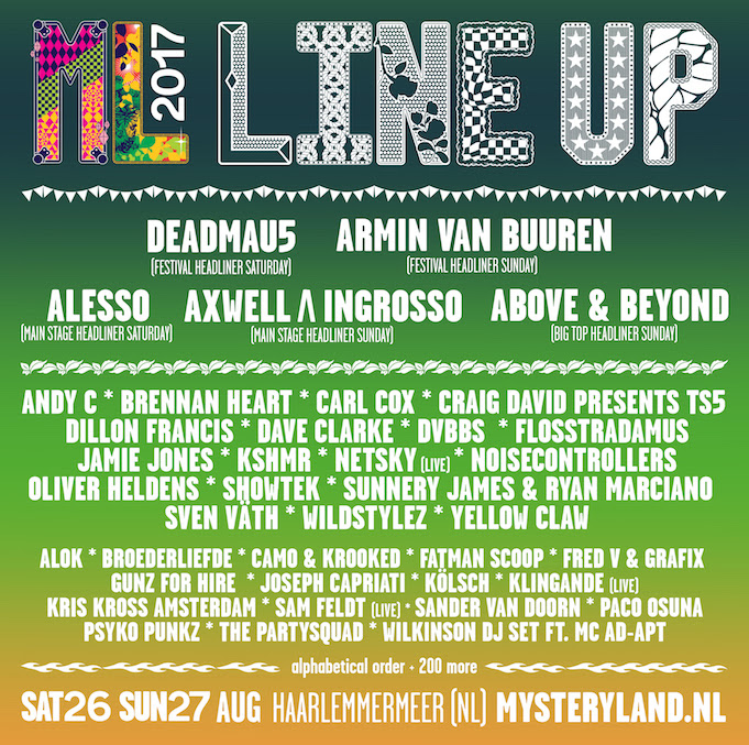 Mysteryland 2017 Lineup