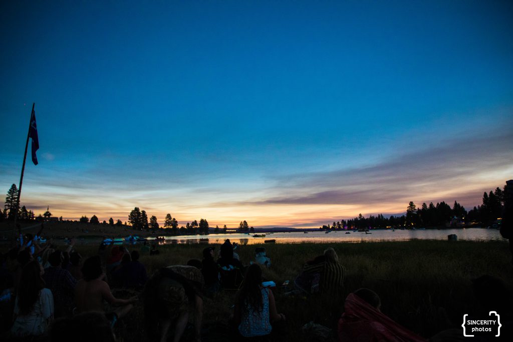 Oregon Eclipse Totality Sunset Lake