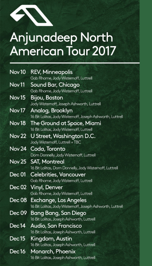 Anjunadeep North American Tour 2017