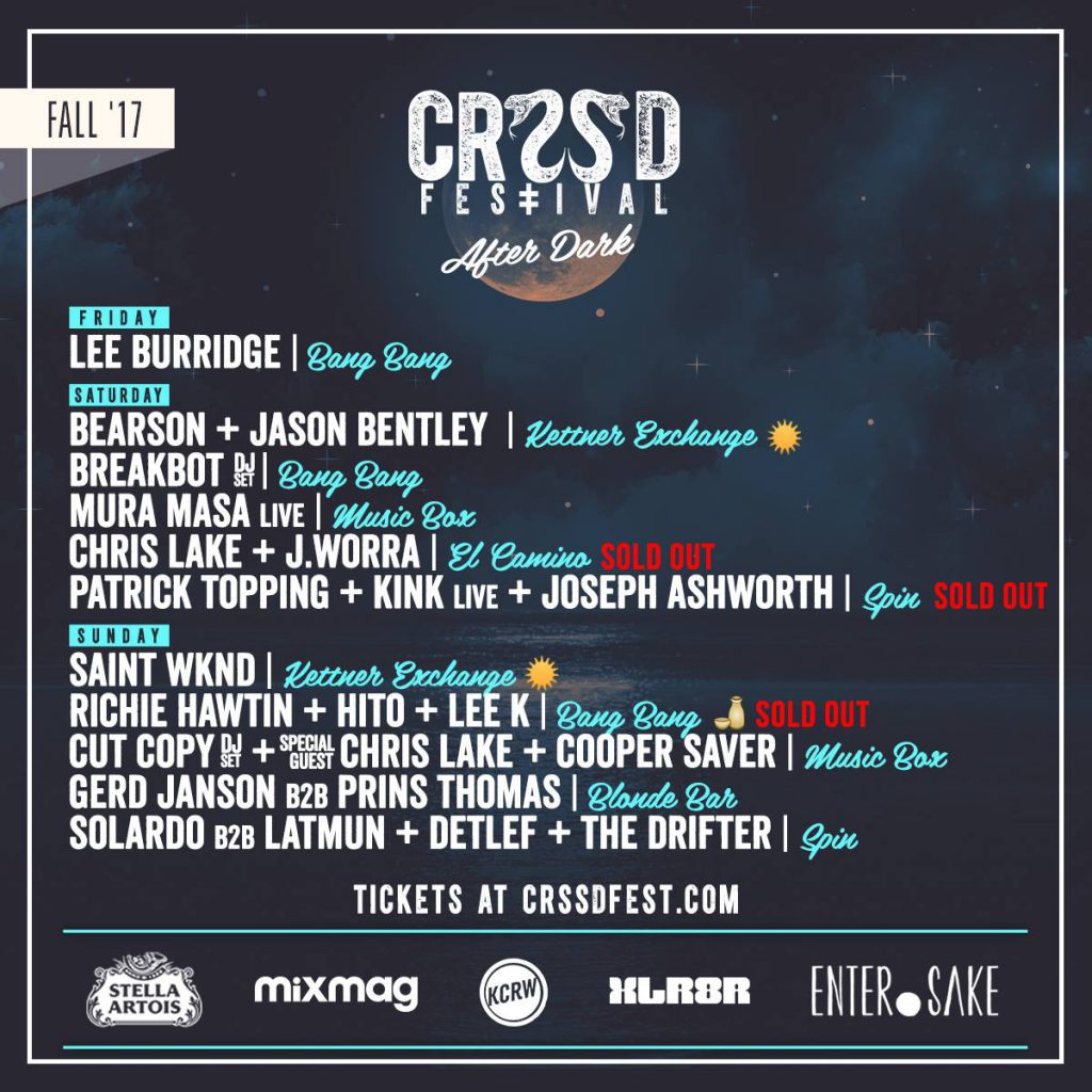 CRSSD Festival Fall 2017 After Dark Parties