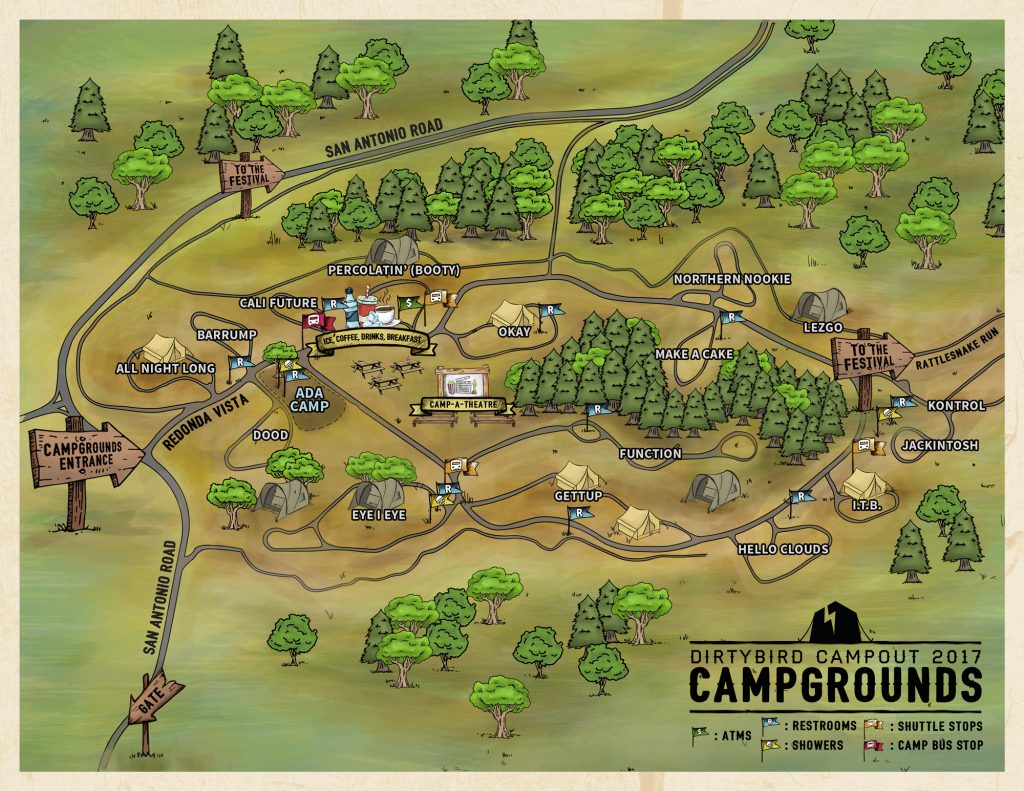 Dirtybird Campout 2017 Camping Map