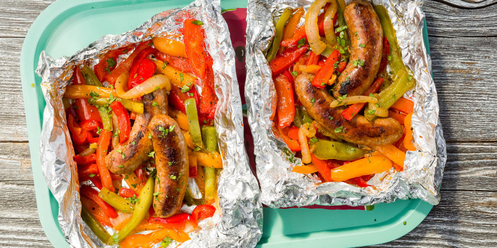 Sausage Peppers Foil Packet