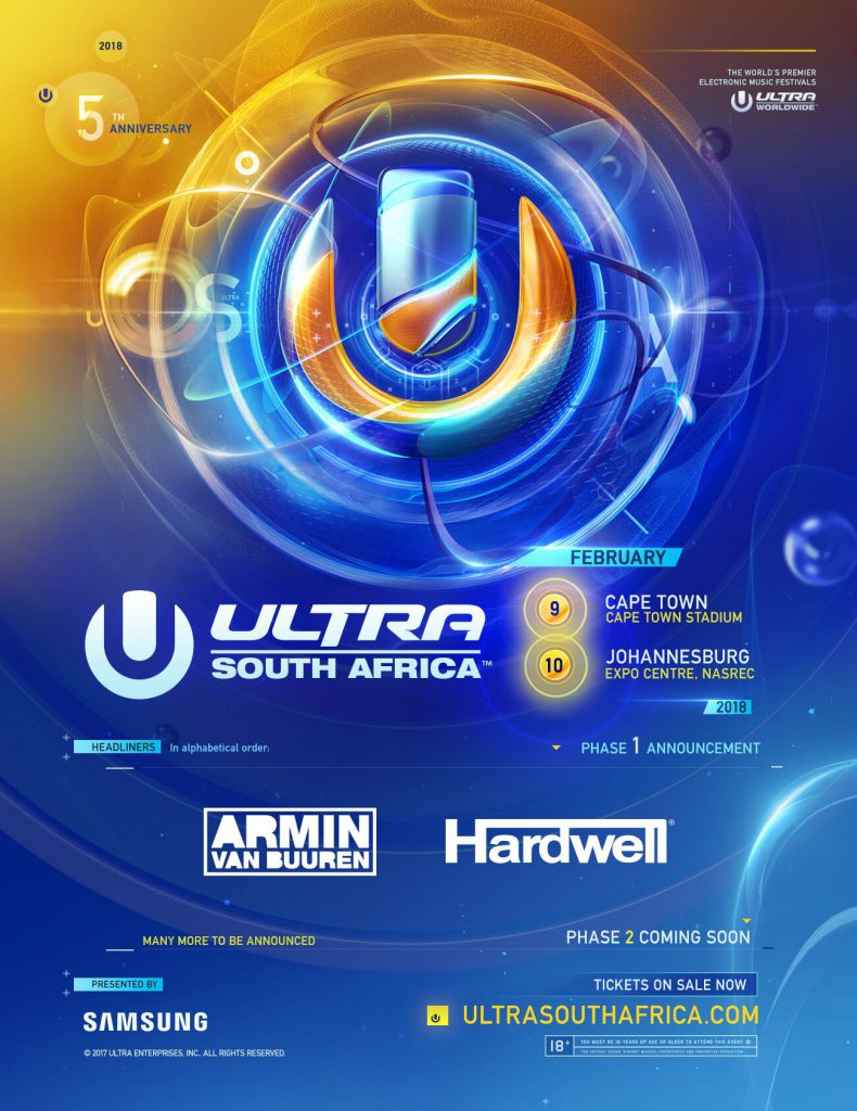 Ultra South Africa 2018 Phase 1 Lineup