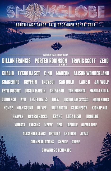 SnowGlobe 2017 Lineup