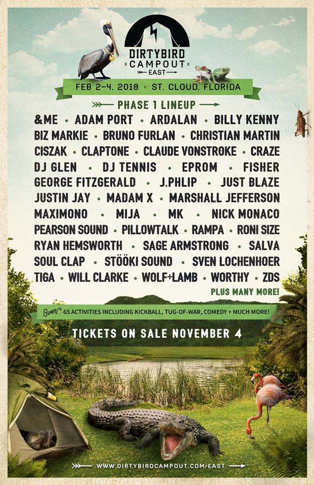 Dirtybird Campout East Coast Lineup