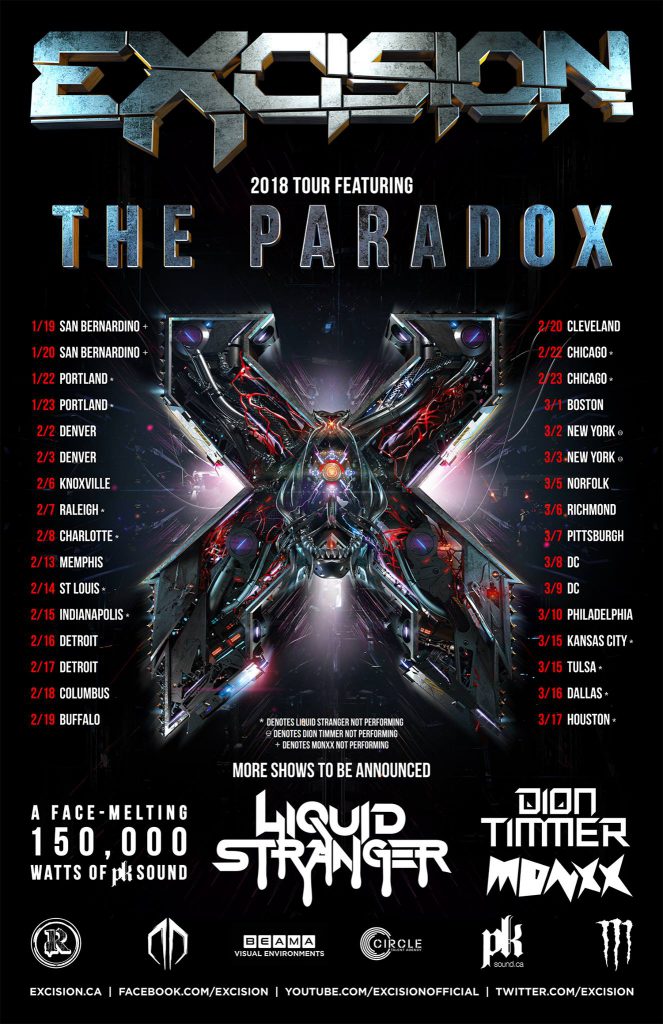 Excision The Paradox Tour 2018