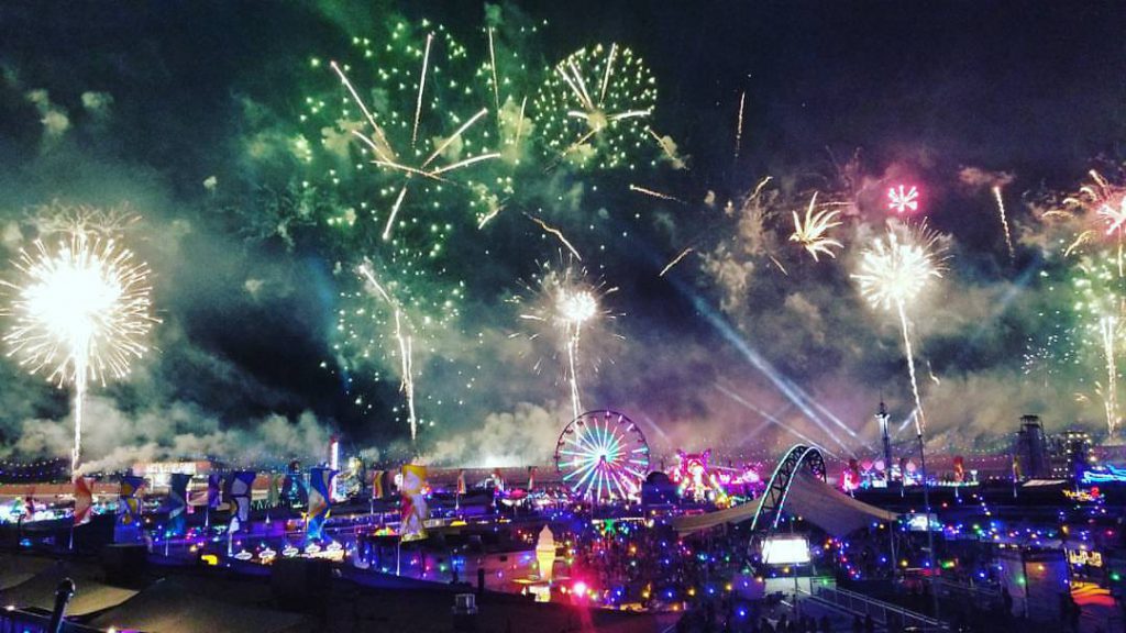 Fireworks at EDC Las Vegas 2017