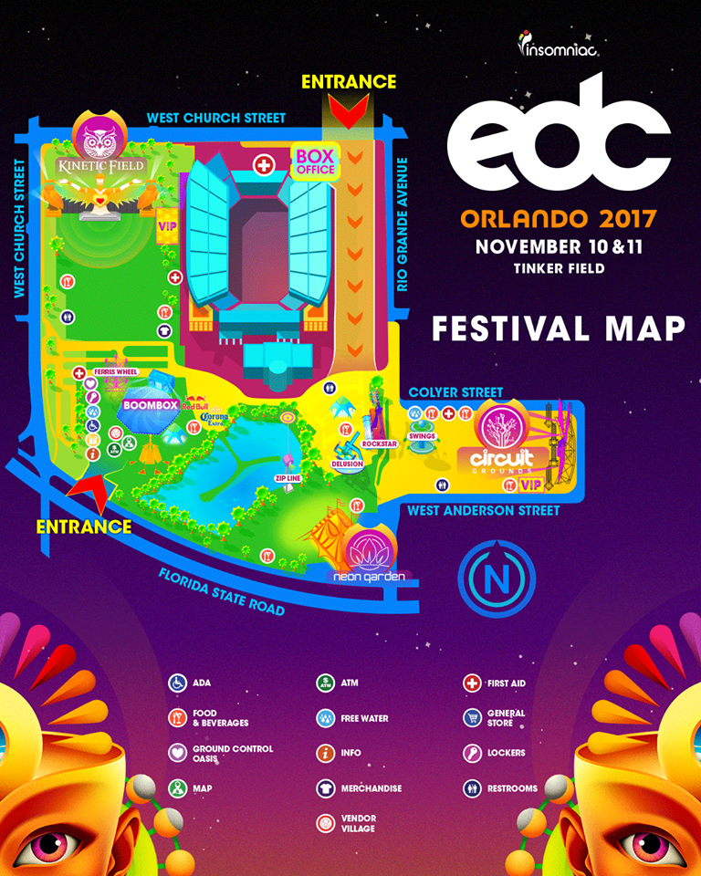 EDC Orlando 2017 Map