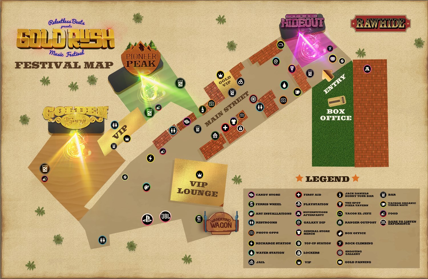 Goldrush Music Festival Map