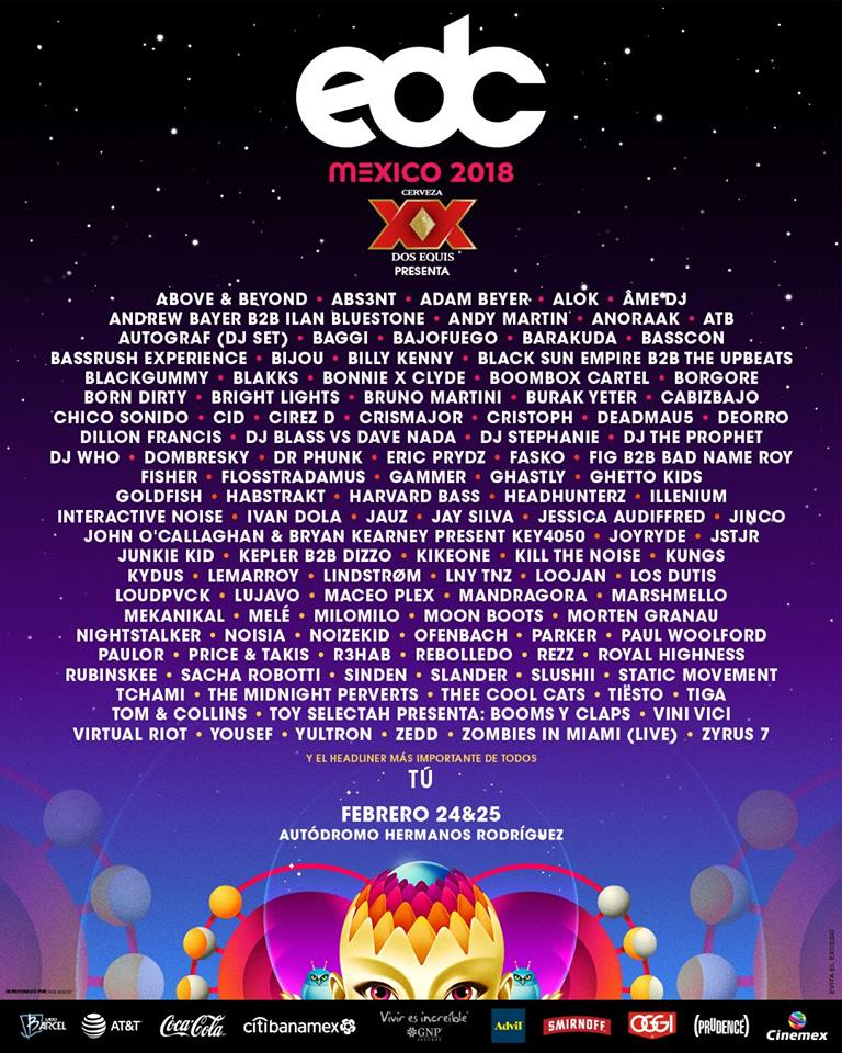 Massive Lineup Announced For EDC Mexico 2018! EDM Identity