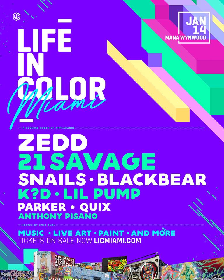 Life in Color Miami Announces 2018 Lineup | EDM Identity