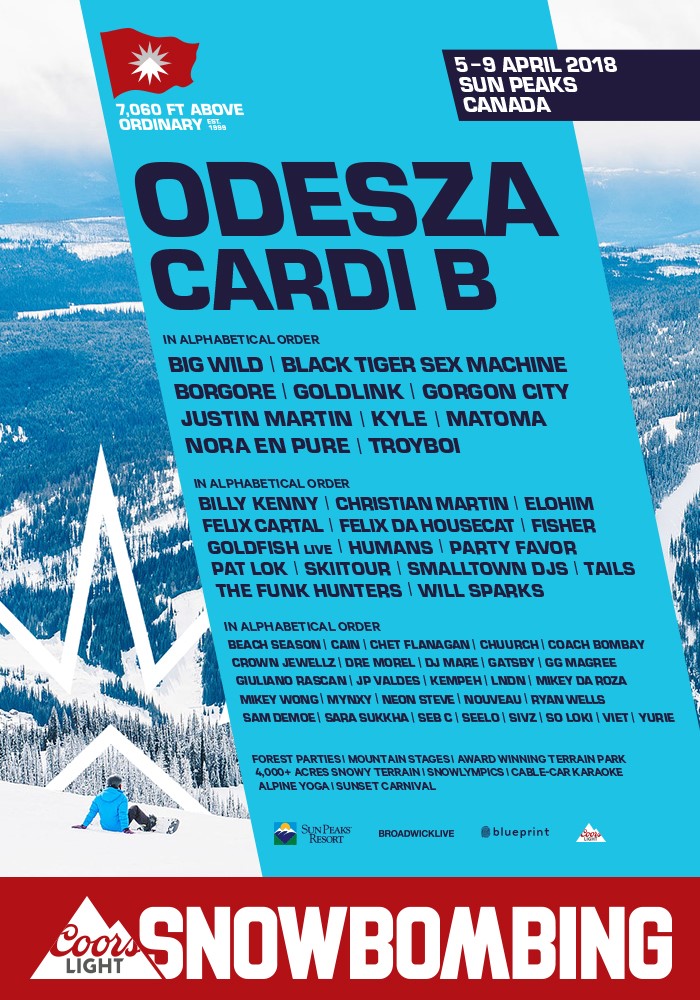 Snowbombing Canada 2018 Lineup