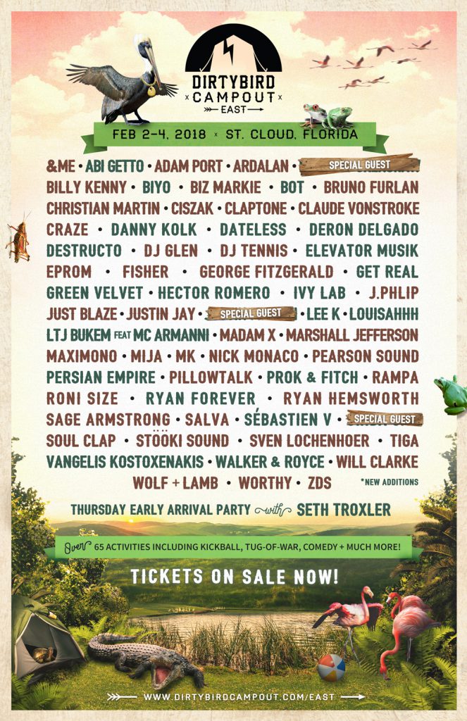 Dirtybird Campout East Coast 2018 Phase 2 Lineup