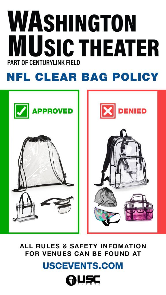 WAMU Theater Seattle Clear Bag Policy