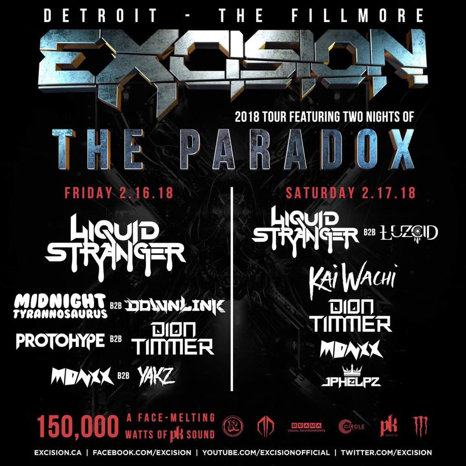 Excision The Filmore Detroit 2018