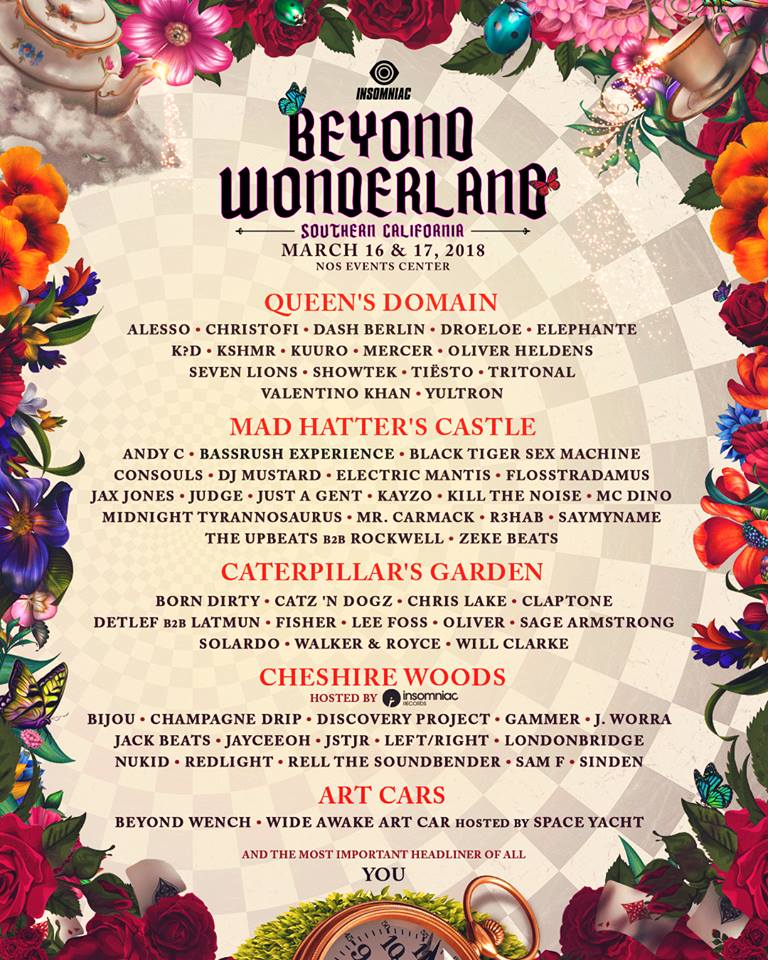 Beyond Wonderland SoCal 2018 Lineup