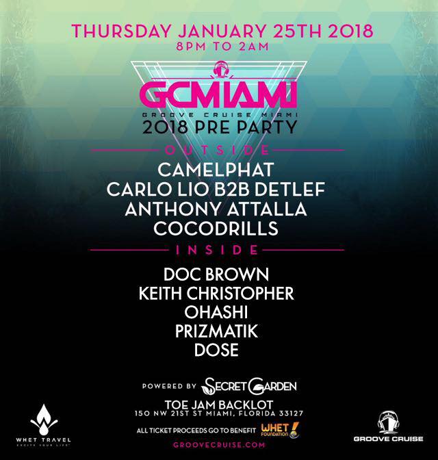 Groove Cruise Miami 2018 Preparty Lineup