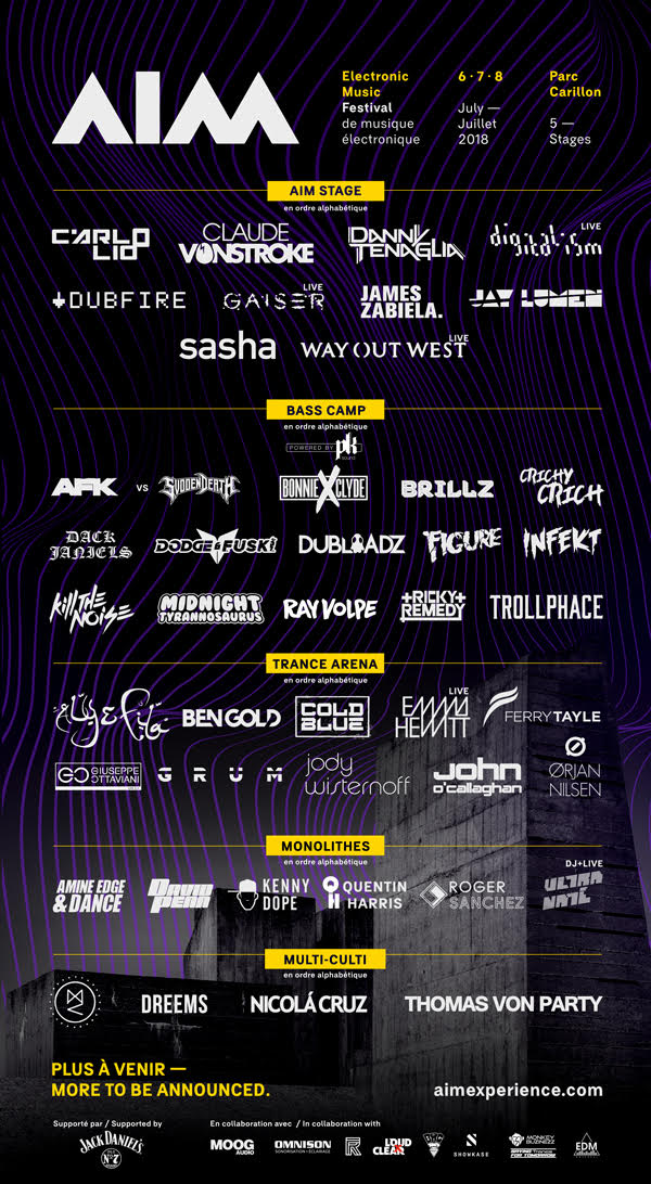 AIM Electronic Music Festival Lineup