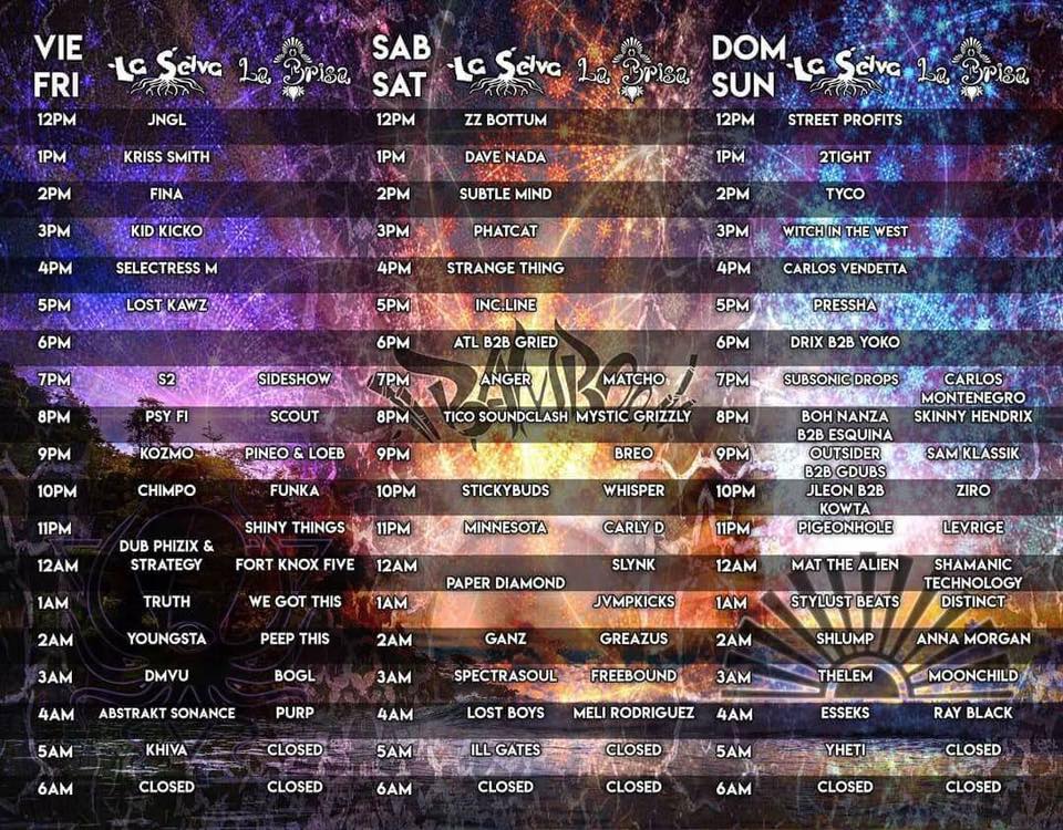 Bamboo Bass Festival 2018 Set Times