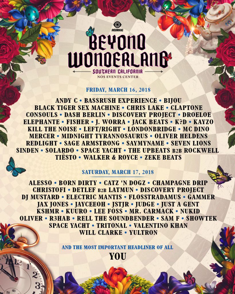 beyond wonderland lineup 2018