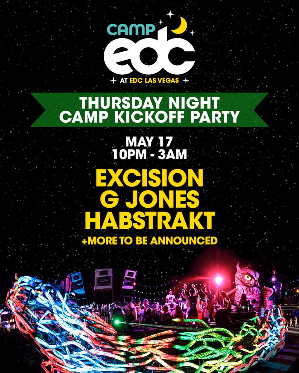 Artists Announced for Camp EDC Thursday Night Kickoff Party at EDCLV