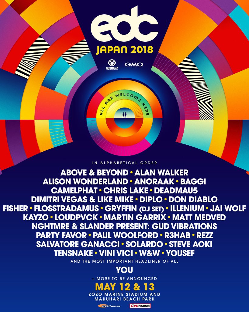 EDC Japan 2018 Lineup