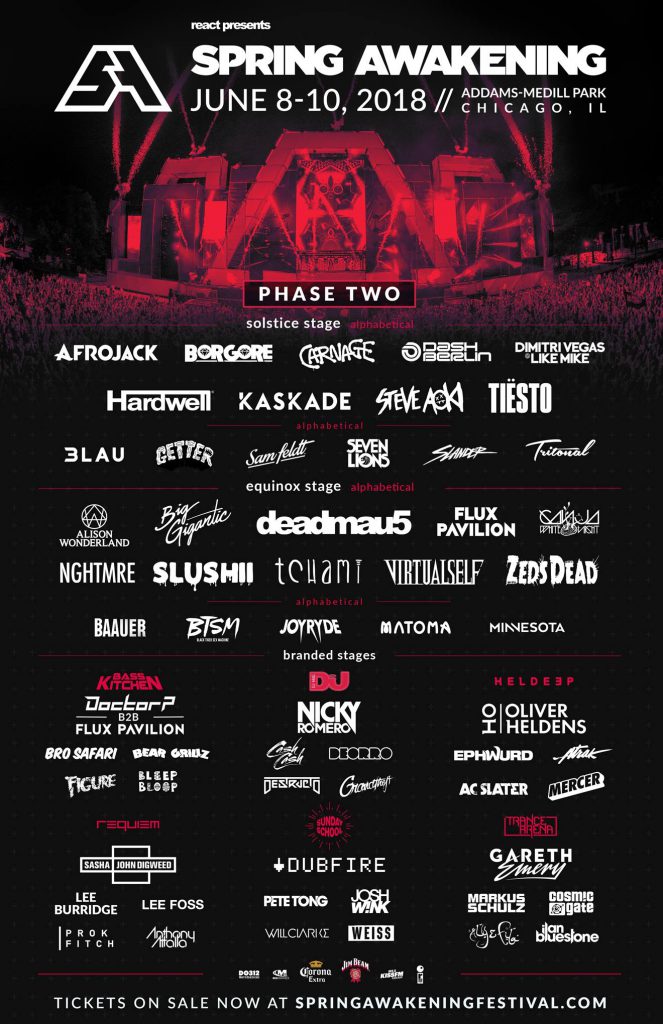 Spring Awakening Music Festival 2018 Phase 2 Lineup