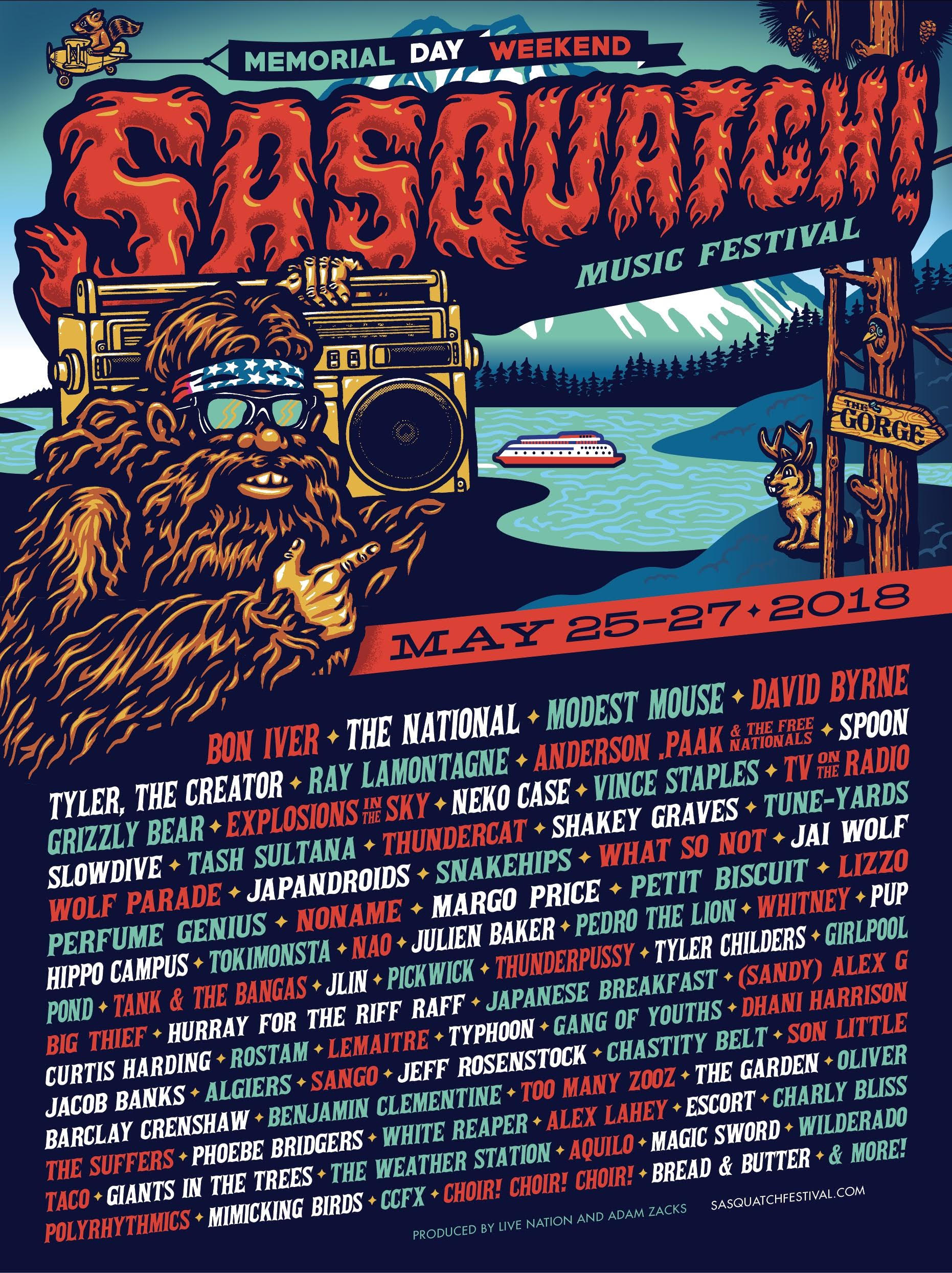 Sasquatch! Music Festival Announces Lineup for 2018 Edition EDM Identity