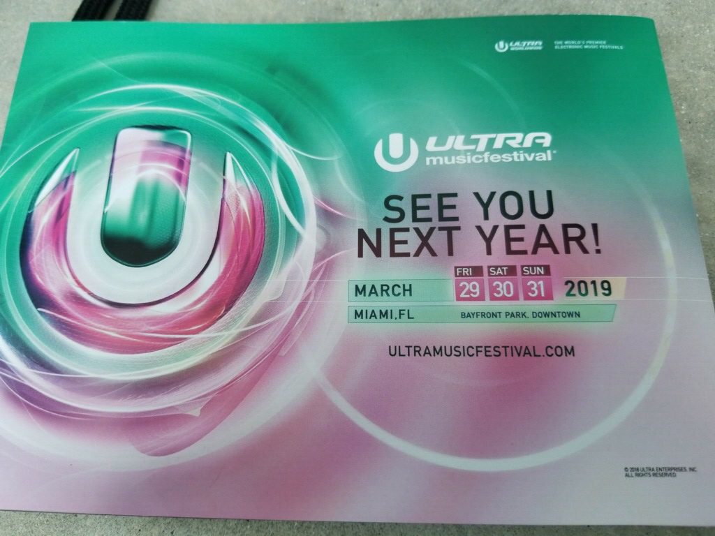 Ultra Music Festival 2019 Dates