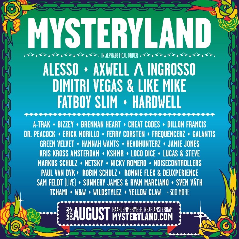 Mysteryland 2018 Lineup Flyer