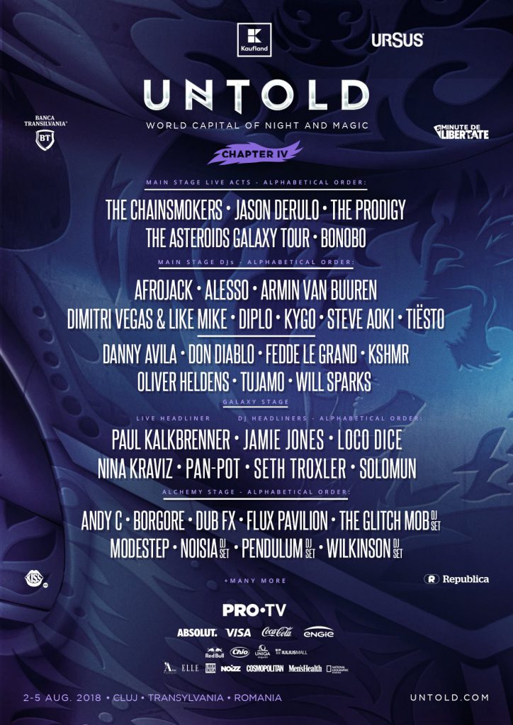 UNTOLD Festival 2018 Full Lineup