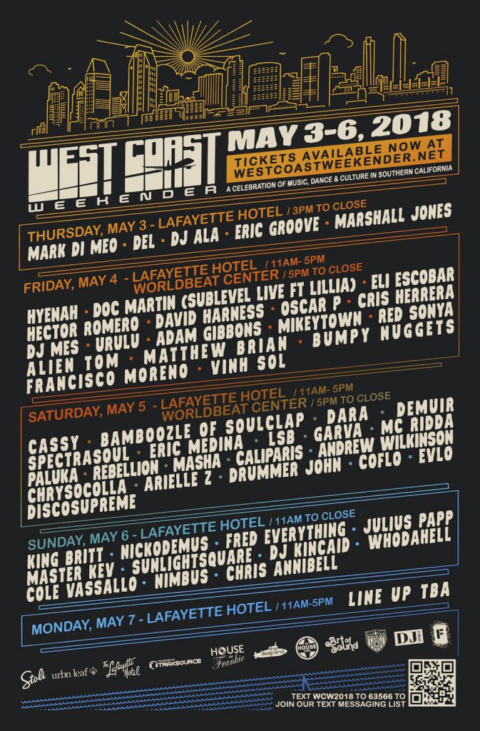 West Coast Weekend 2018 Lineup