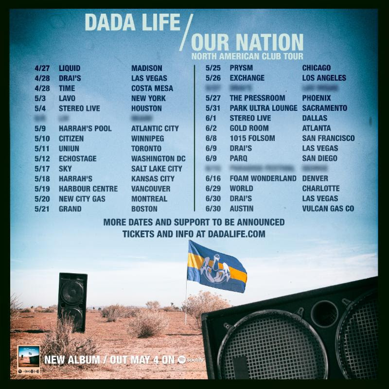 Dada Life Our Nation North American Tour
