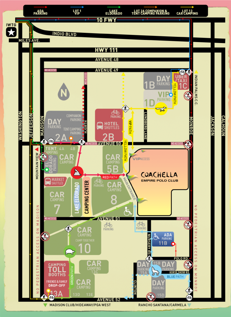 Coachella 2018 Directions Map