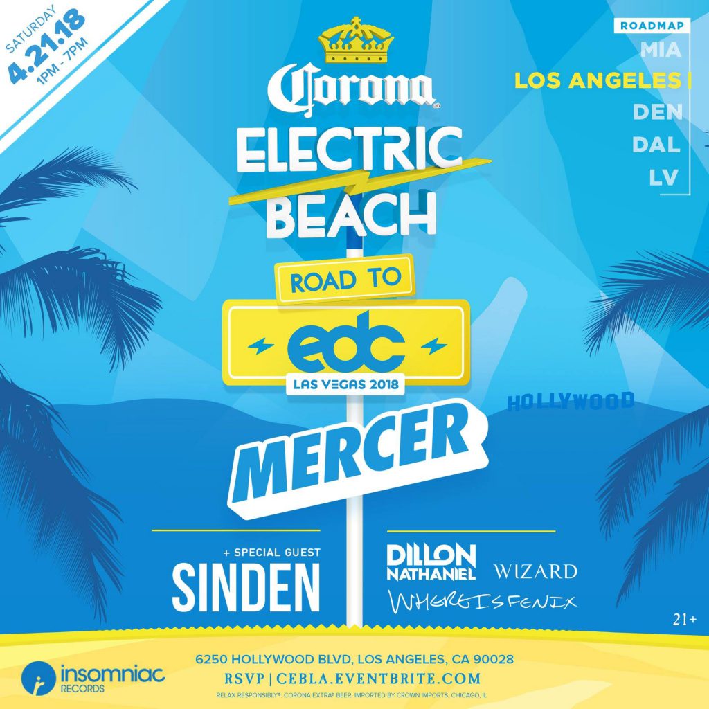 Corona Electric Beach LA 2018 Flyer