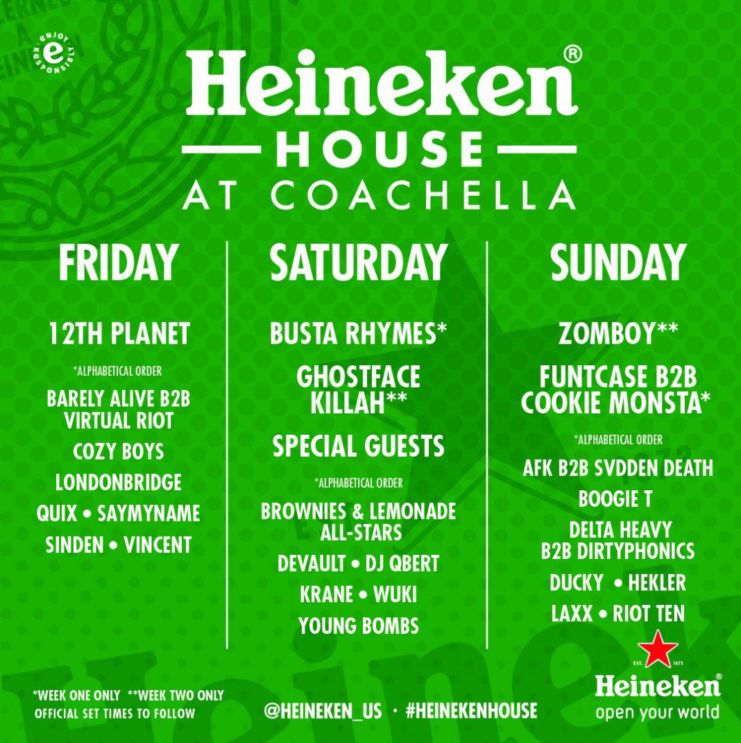 Coachella's Heineken House Lineup is Here! EDM Identity