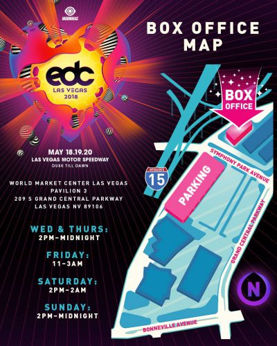 EDC Las Vegas 2018 - Box Office Map
