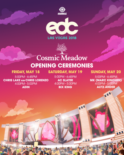 EDC Las Vegas 2018 - Opening Ceremonies Set Times
