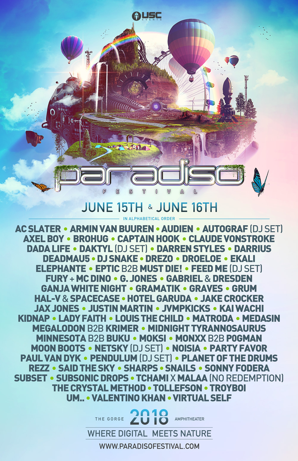 Paradiso 2018 Lineup