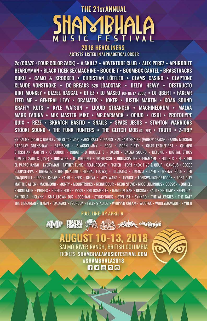 Shambhala 2018 Lineup