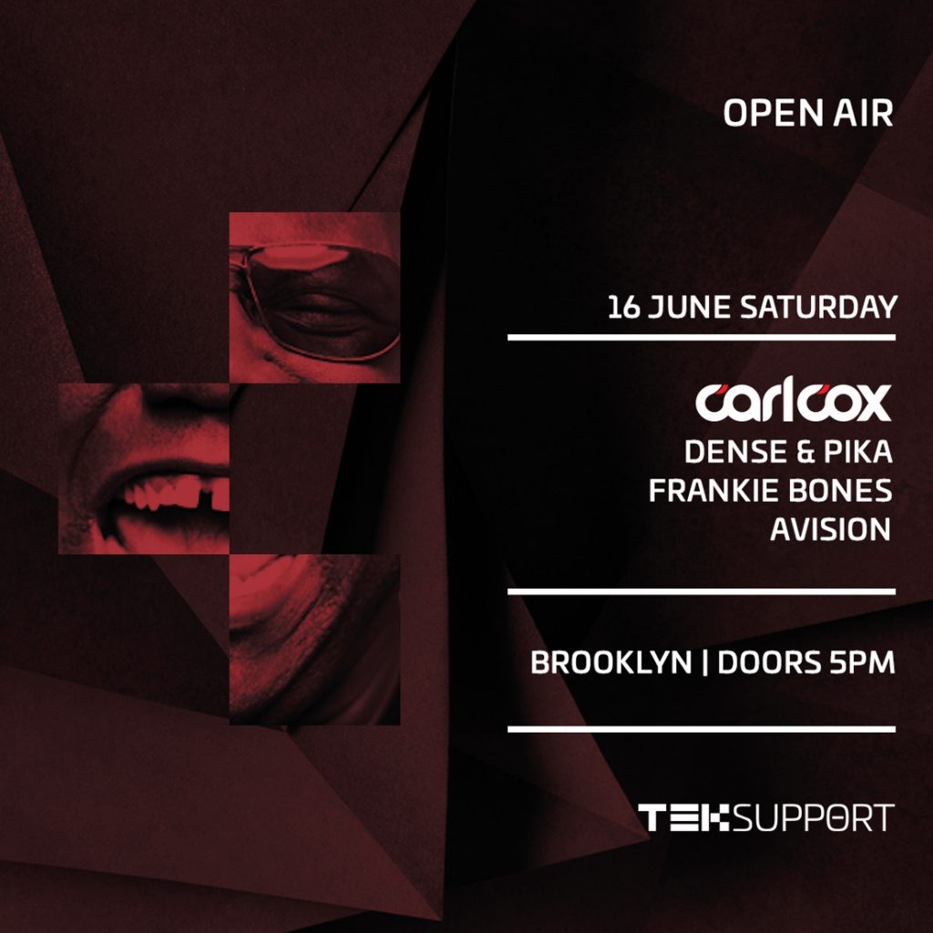 Teksupport Carl Cox Flyer