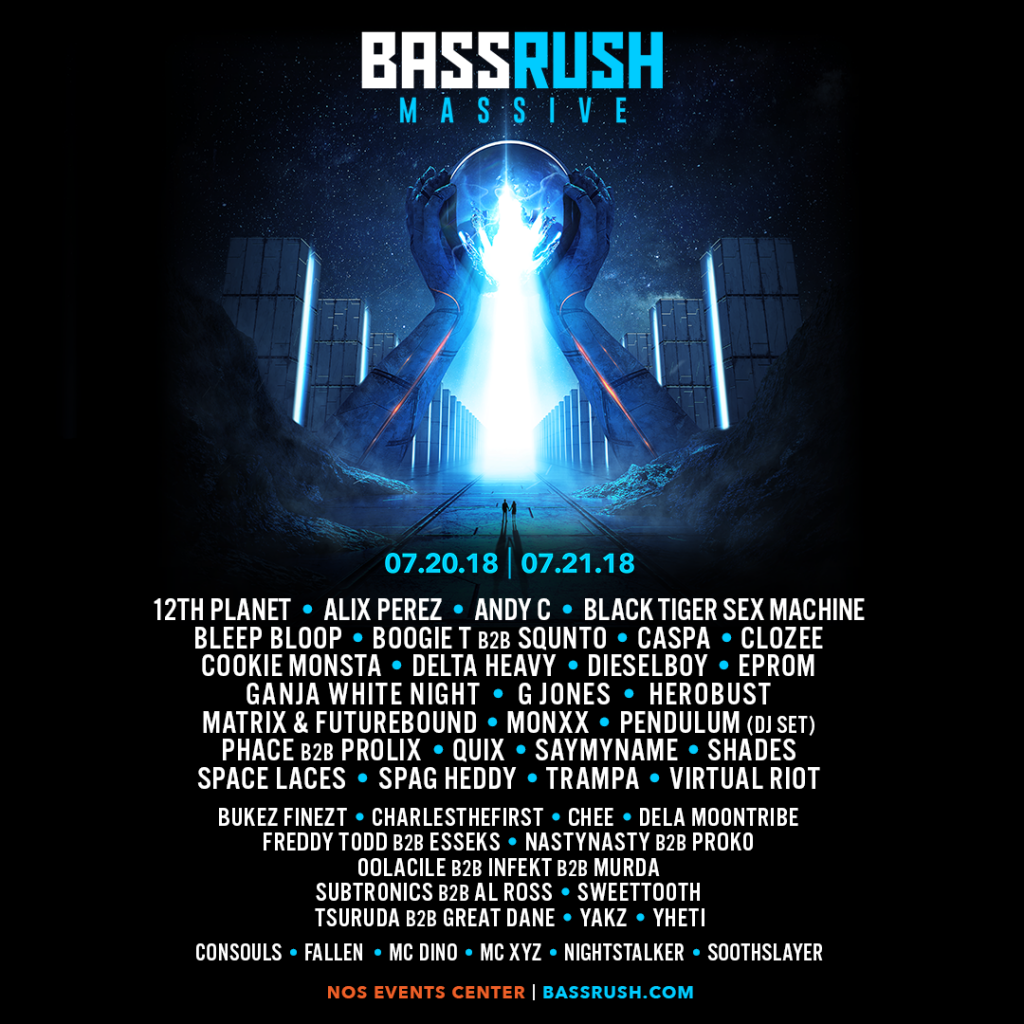 Bassrush Massive SoCal 2018 Phase 1 Lineup