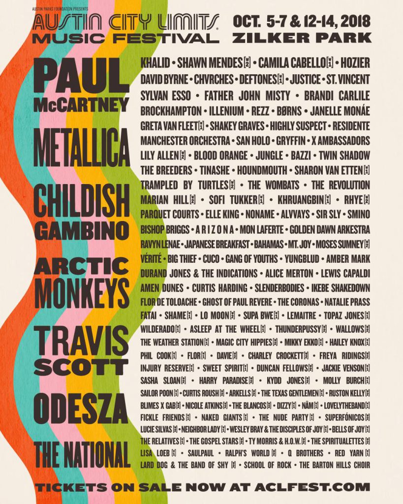 Austin City Limits Music Festival Drops a Jam-Packed Lineup for 2018 ...