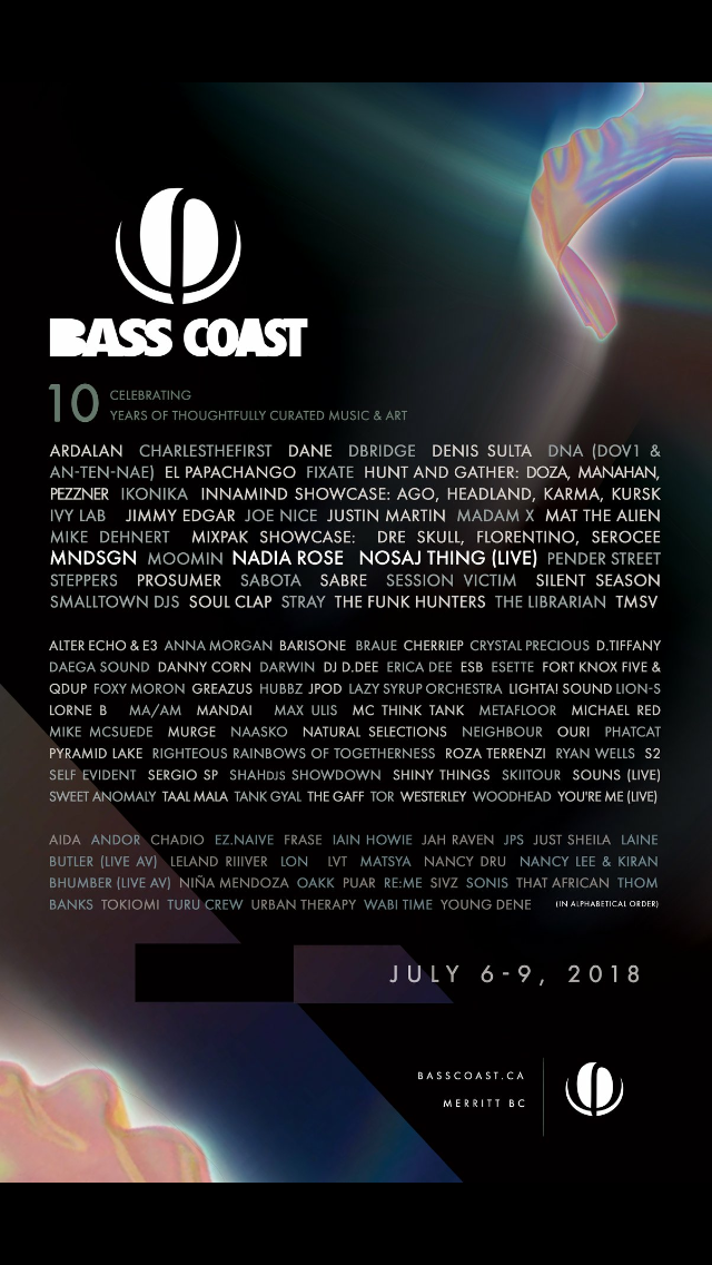 Bass Coast Festival 2018 Lineup