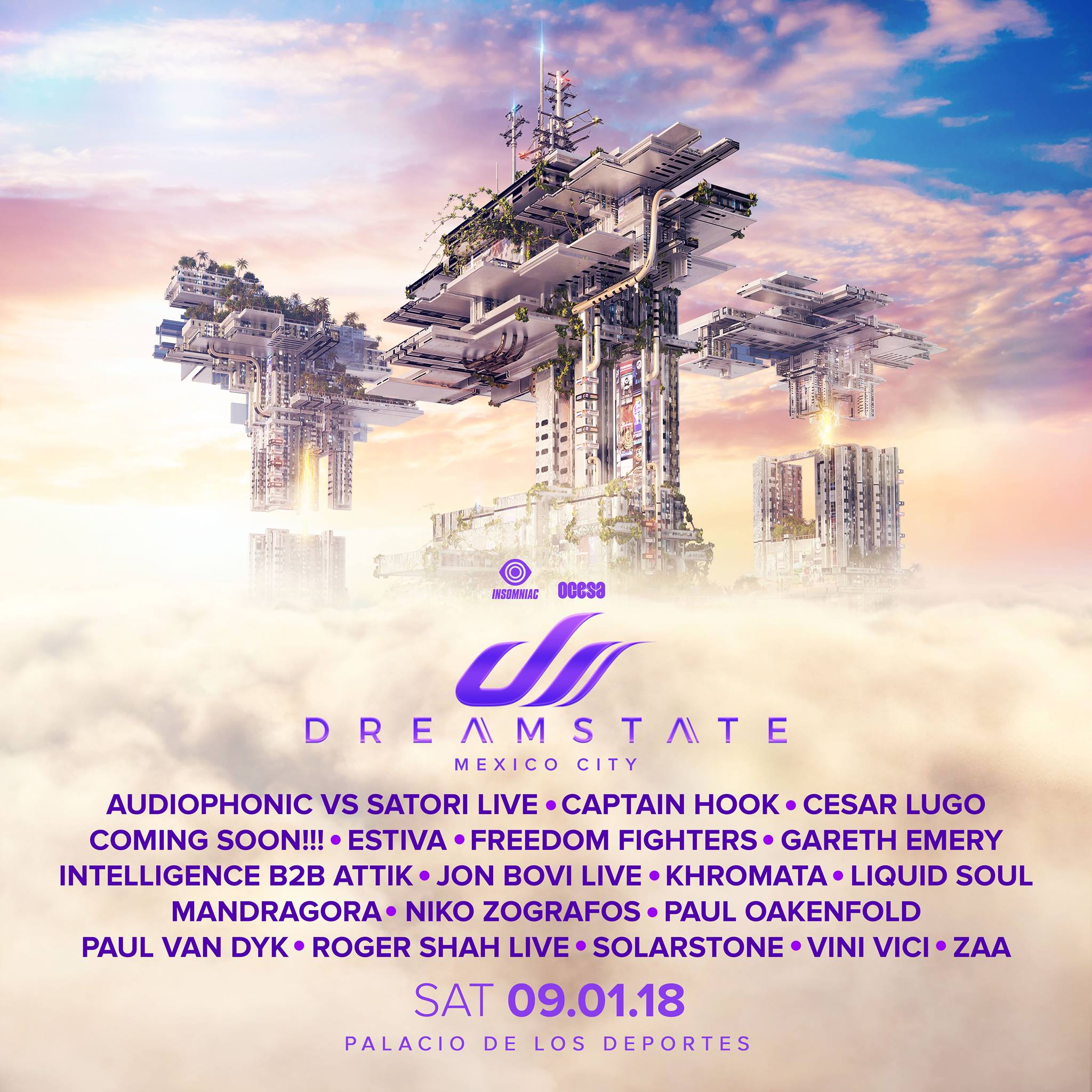 Dreamstate Mexico 2018 Lineup